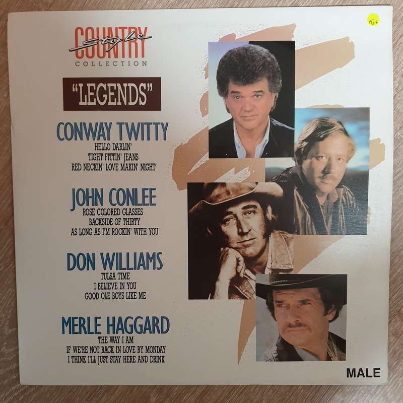 Country Collection Legends - Male -  Vinyl LP Record - Very-Good+ Quality (VG+)