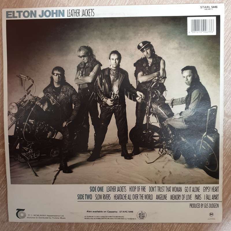 Elton John  Leather Jackets -  Vinyl LP Record - Very-Good+ Quality (VG+)
