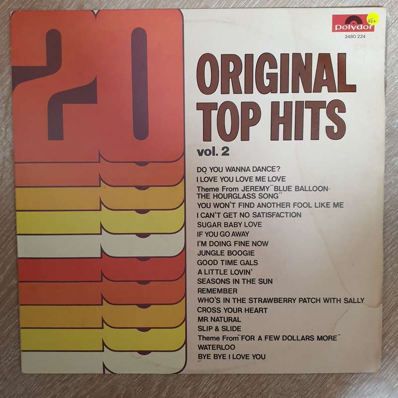 20 Original Top Hits Vol 2 -  Vinyl LP Record - Very-Good+ Quality (VG+)