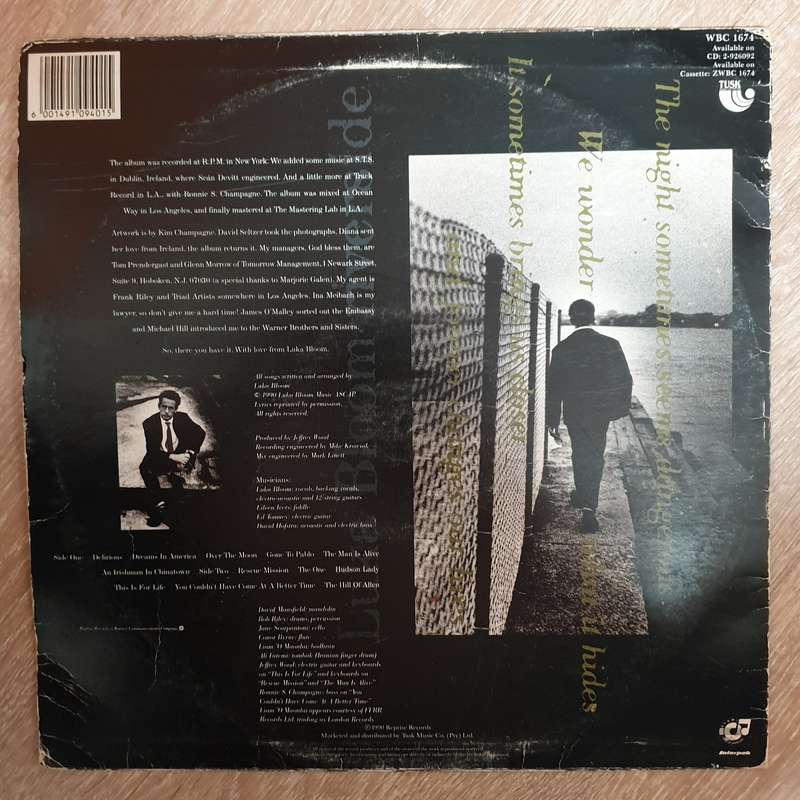 Luka Bloom  Riverside - Vinyl LP Record - Opened  - Very-Good Quality (VG)