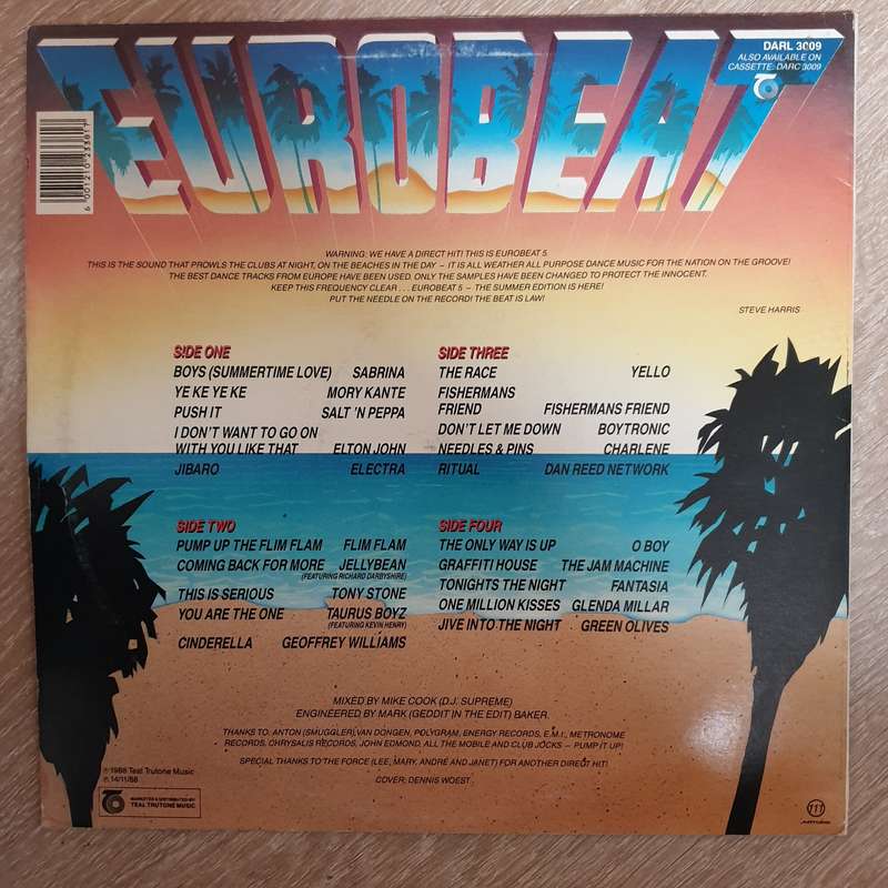 Eurobeat Vol 5 -  Vinyl LP Record - Very-Good+ Quality (VG+)
