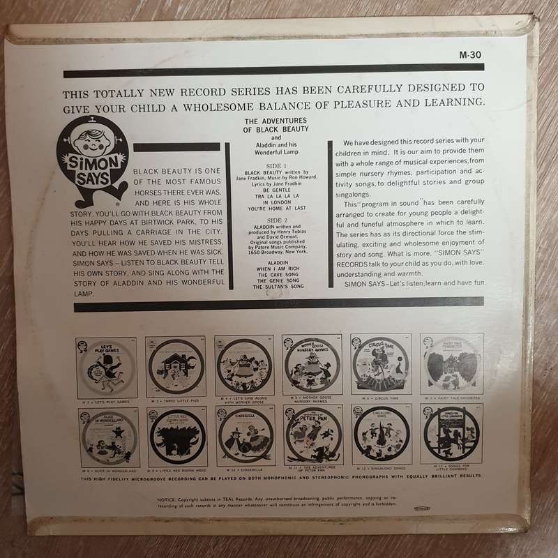 The Adventures Of Black Beauty -  Vinyl LP Record - Very-Good+ Quality (VG+)