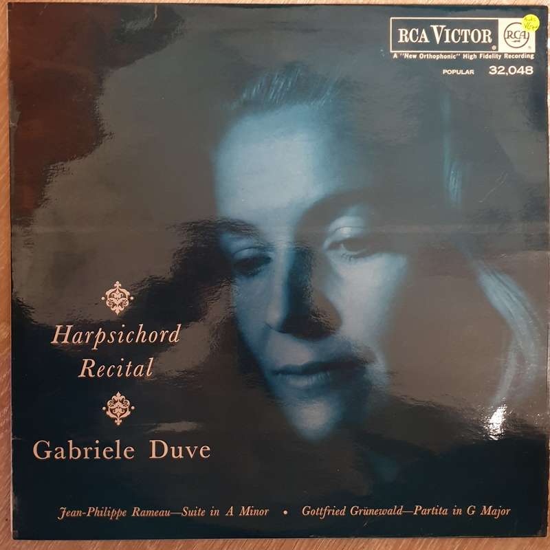 Gabriele Duve - Harpsichord Recital - Autographed -  Vinyl LP Record - Very-Good+ Quality (VG+)