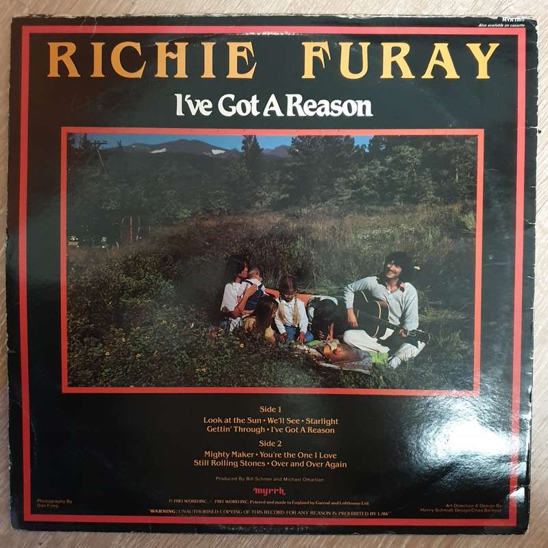 Richie Furay  I've Got A Reason -  Vinyl LP Record - Very-Good+ Quality (VG+)