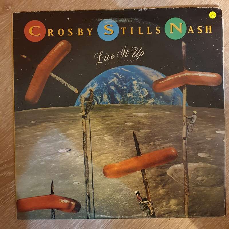 Crosby Stills Nash - Live It Up - Vinyl LP Record - Very-Good+ Quality (VG+)