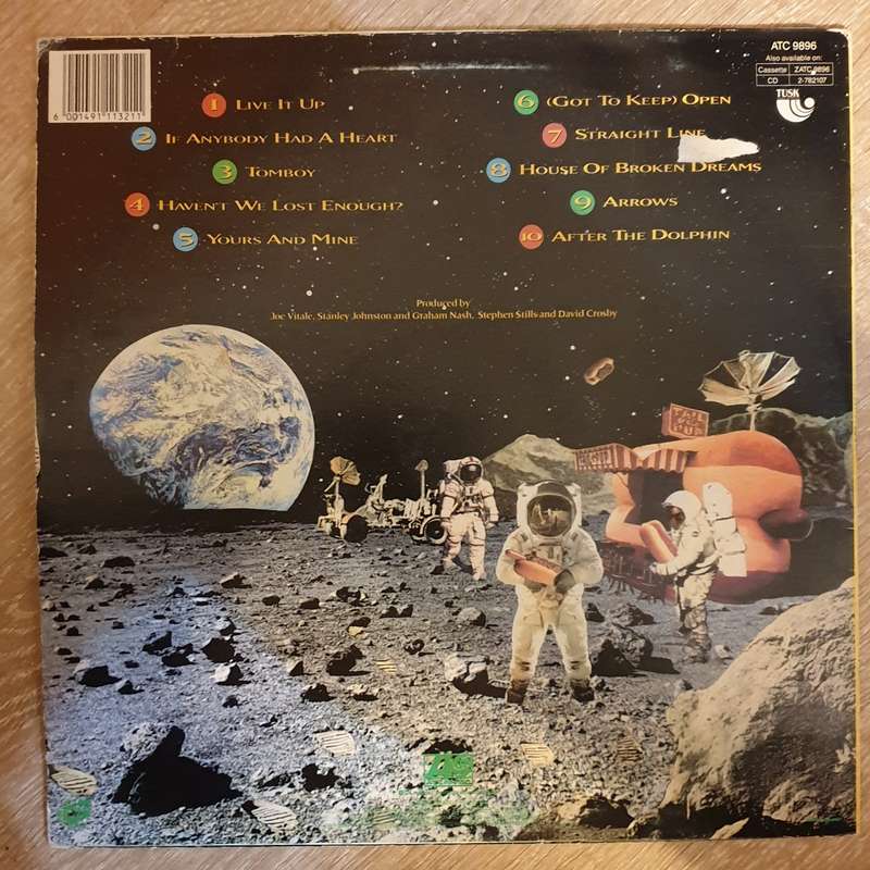 Crosby Stills Nash - Live It Up - Vinyl LP Record - Very-Good+ Quality (VG+)
