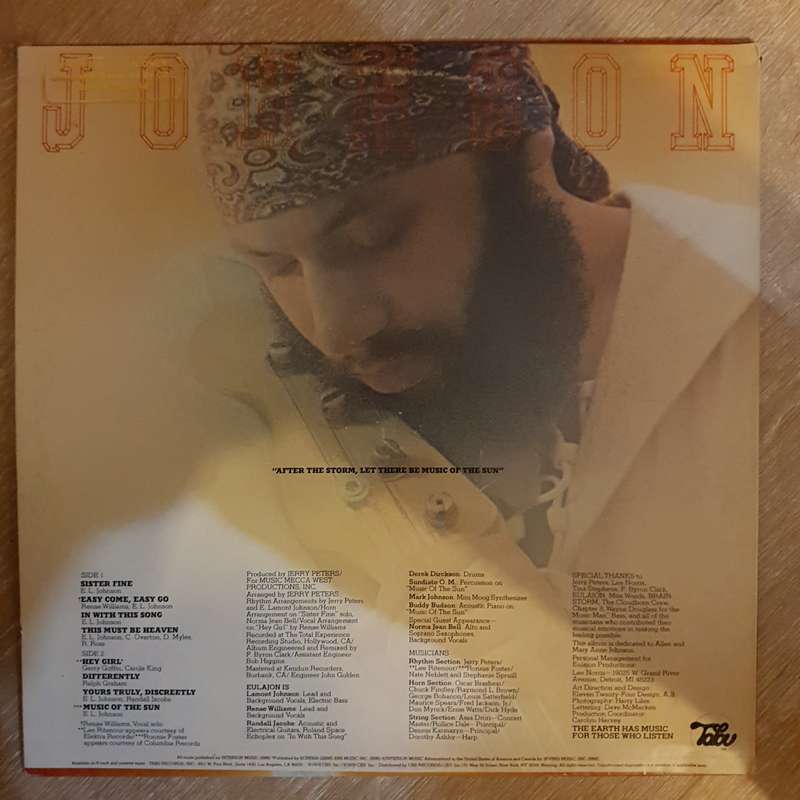 Lamont Johnson  Music Of The Sun -  Vinyl LP Record - Very-Good+ Quality (VG+)