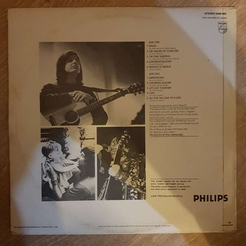 Lobo  Just A Singer -  Vinyl LP Record - Very-Good+ Quality (VG+)
