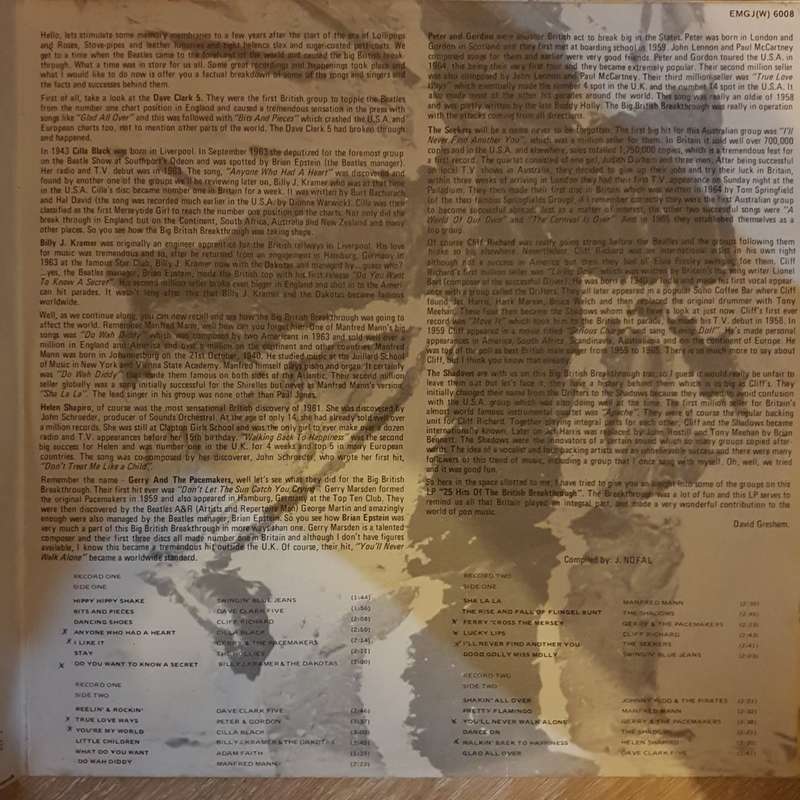 25 Hits of the Great British Breakthrough - Vinyl LP Record - Very-Good+ Quality (VG+)