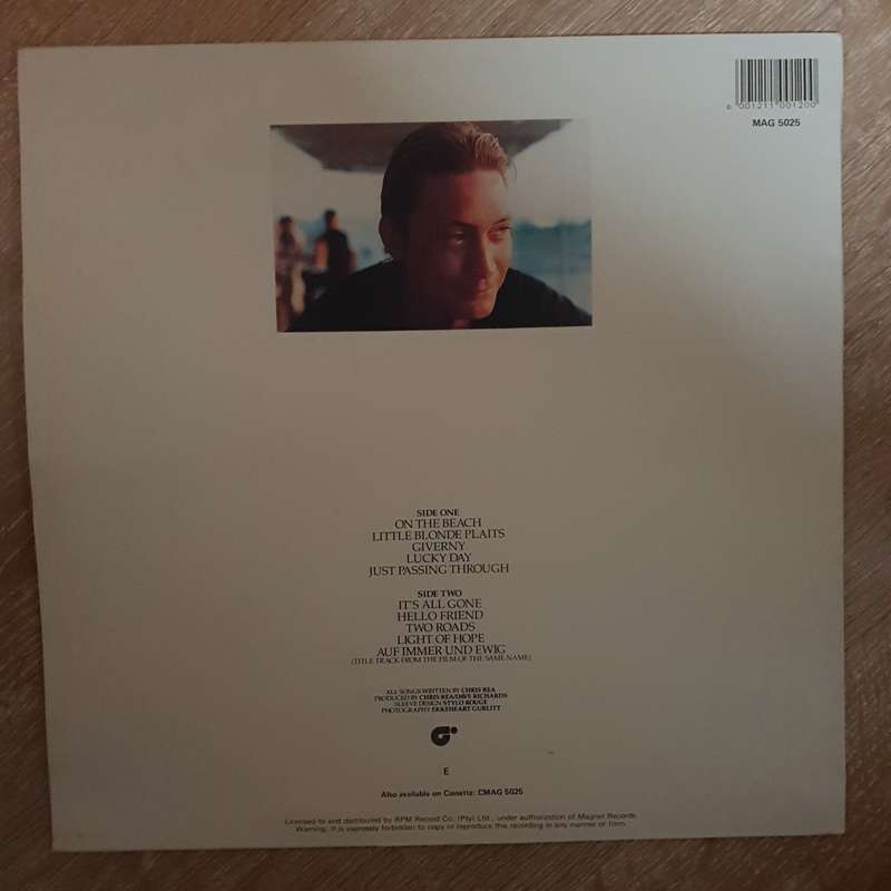 Chris Rea - On The Beach  - Vinyl LP - Opened  - Very-Good+ Quality (VG+)