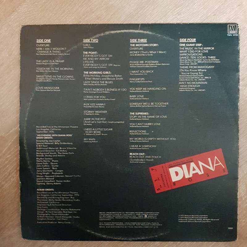 Diana Ross  An Evening With Diana Ross -  Double Vinyl LP Record - Very-Good+ Quality (VG+)
