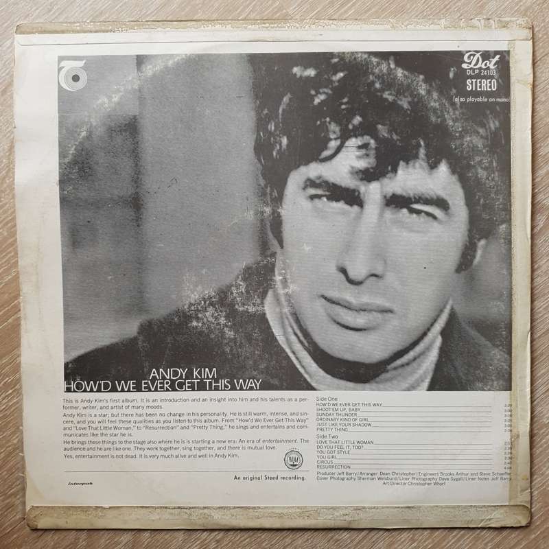 Andy Kim  How'd We Ever Get This Way -  Vinyl LP Record - Very-Good+ Quality (VG+)