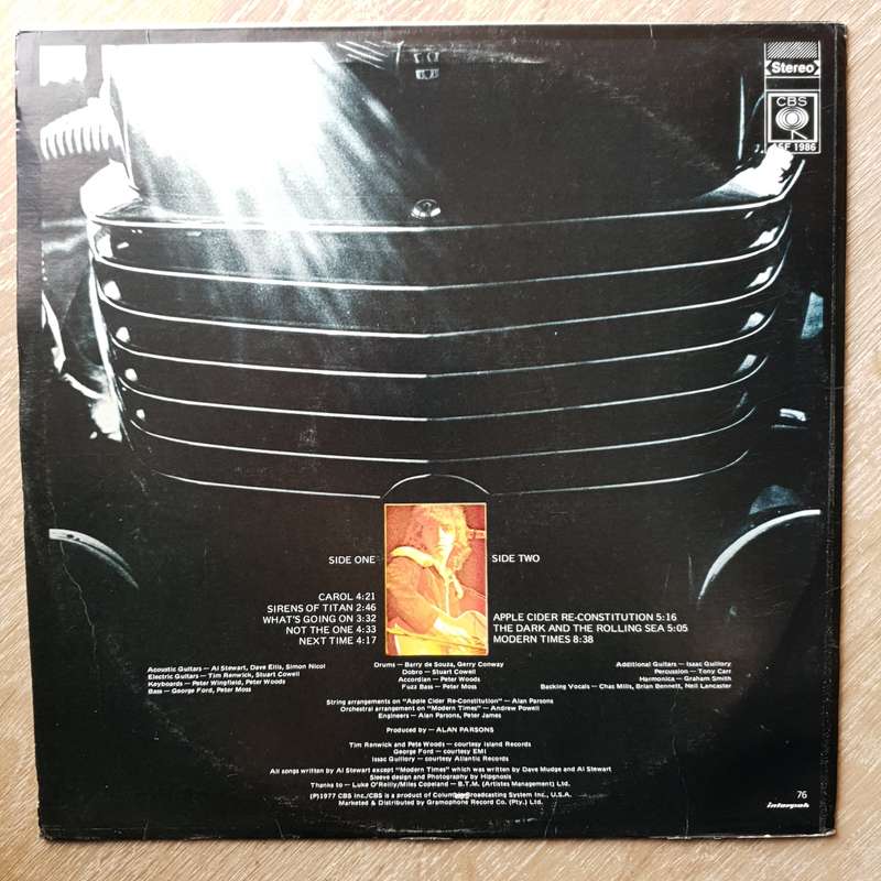 Al Stewart  Modern Times -  Vinyl LP Record - Very-Good+ Quality (VG+)