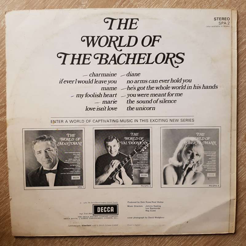 The World Of The Bachelors - Vinyl LP Record  - Opened  - Very-Good+ Quality (VG+)