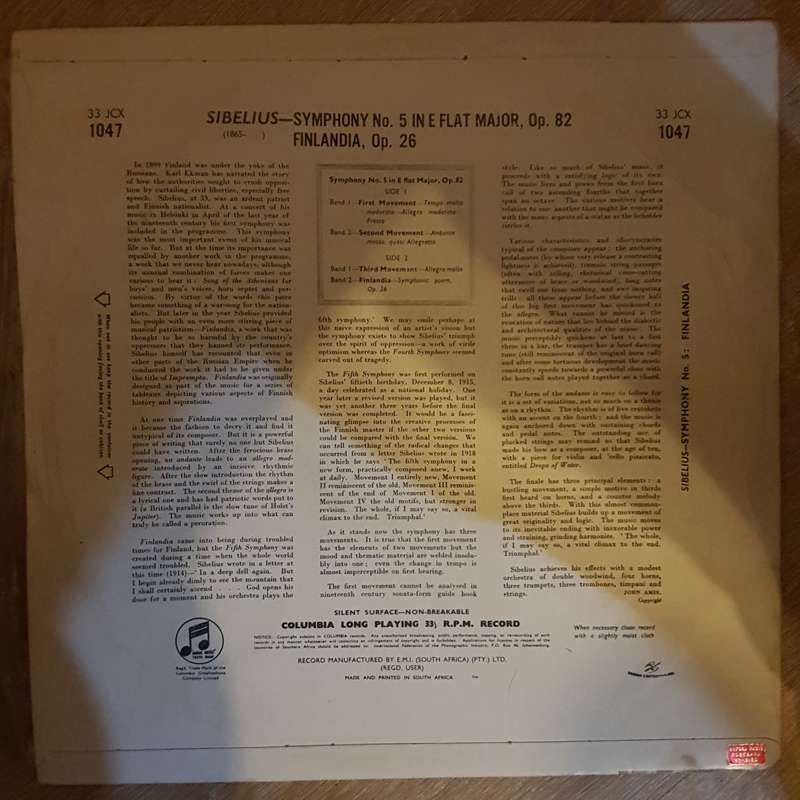 Sibelius - Herbert von Karajan, The Philharmonia Orchestra  Symphony No. 5 In E Flat Major....