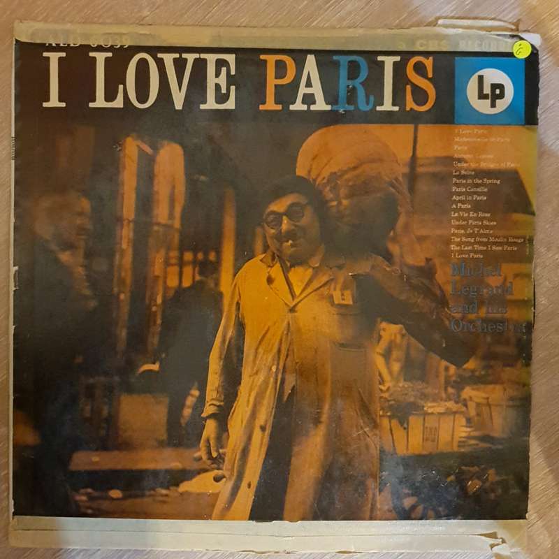 Michel Legrand And His Orchestra  I Love Paris -  Vinyl LP Record - Opened  - Good Quality (G)