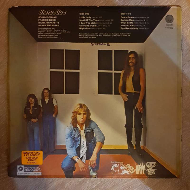 Status Quo - On The Level  - Vinyl LP Record - Opened  - Very-Good- Quality (VG-)