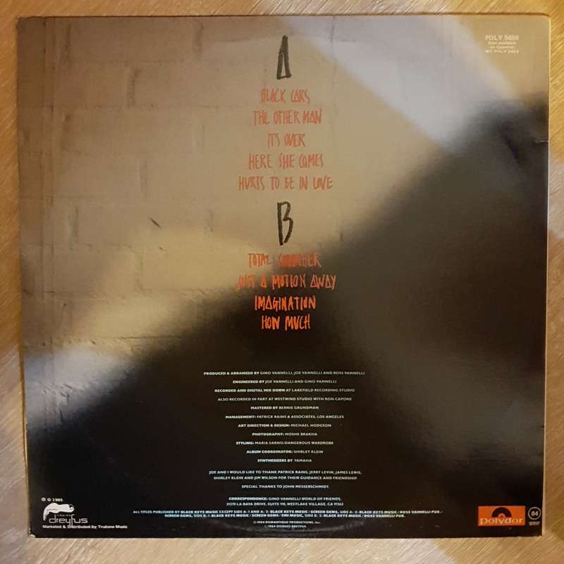Gino Vannelli  Black Cars -  Vinyl LP Record - Very-Good+ Quality (VG+)