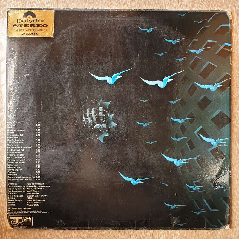 The Who  Tommy - Vinyl LP Record - Very-Good+ Quality (VG+)