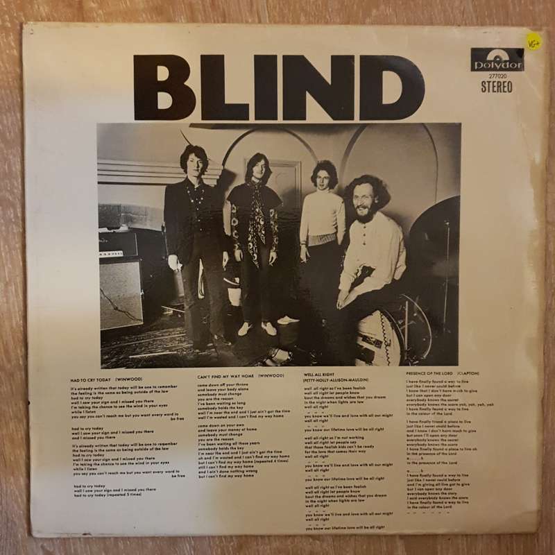 Blind Faith  Blind Faith - Vinyl LP Record - Opened  - Very-Good+ Quality (VG+)