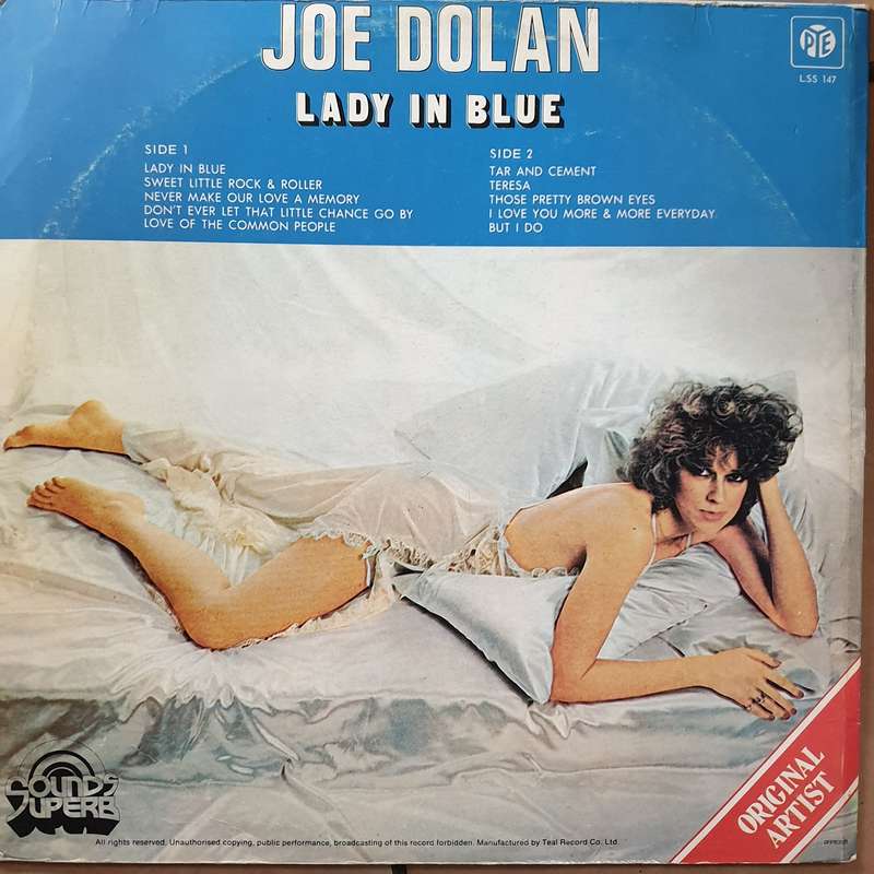 Joe Dolan  Lady In Blue -  Vinyl LP Record - Very-Good+ Quality (VG+)