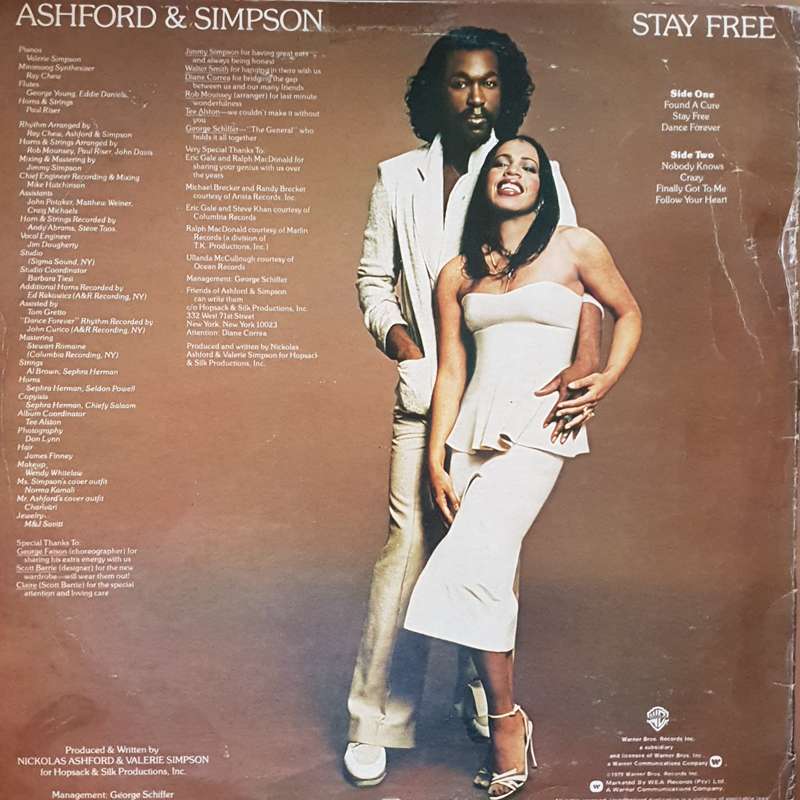 Ashford & Simpson  Stay Free - Vinyl LP Record - Opened  - Very-Good Quality (VG)