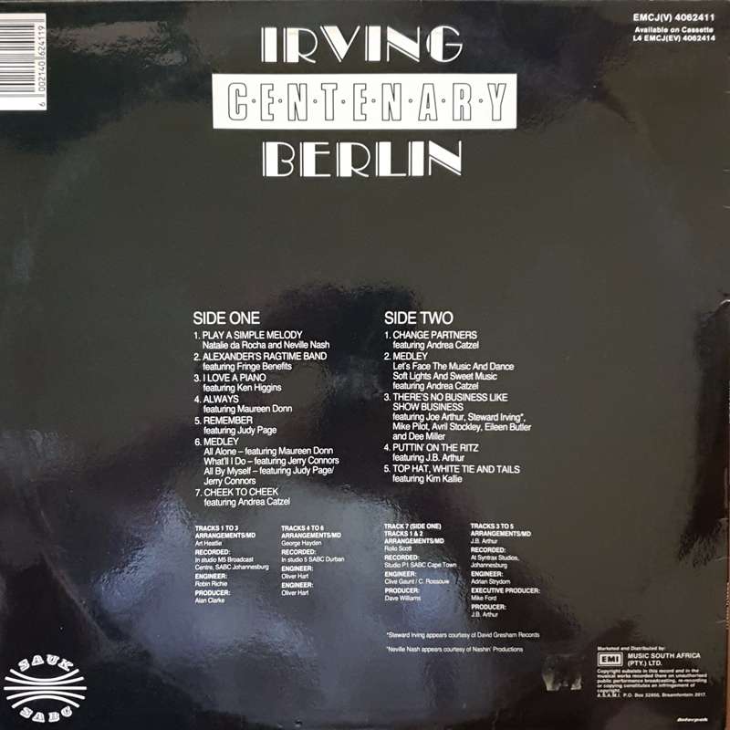 Irving Berlin Cententary - No Jacket Required -  Vinyl LP Record - Very-Good+ Quality (VG+)