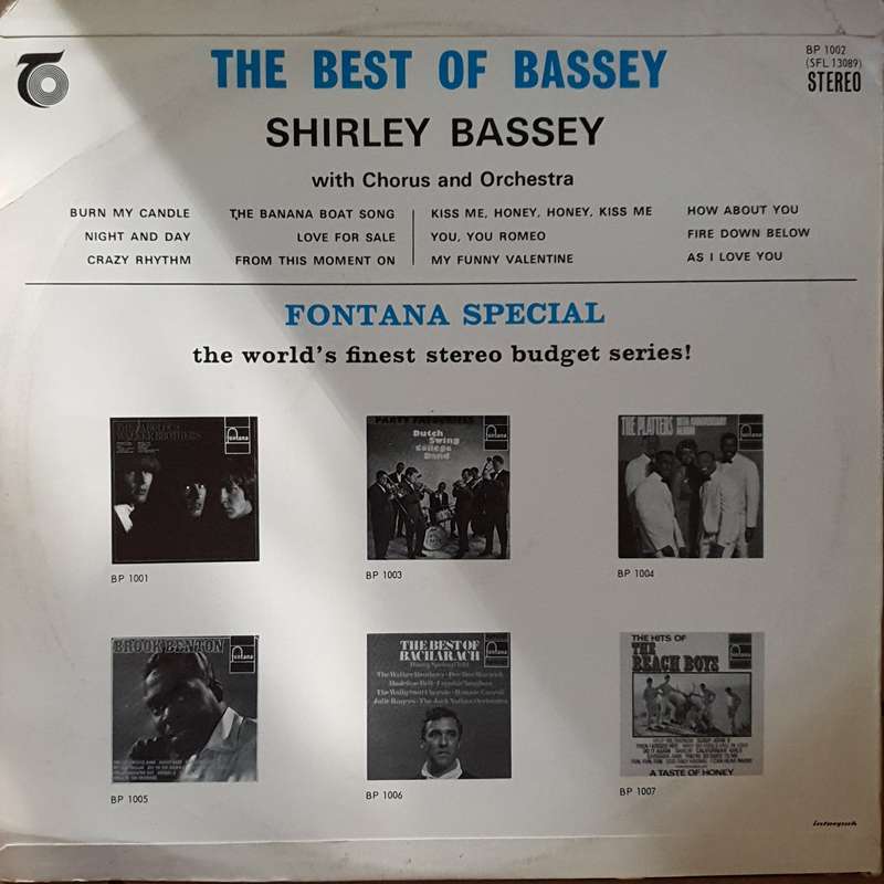 Shirley Bassey - The Best of Bassey -  Vinyl LP Record - Very-Good+ Quality (VG+)