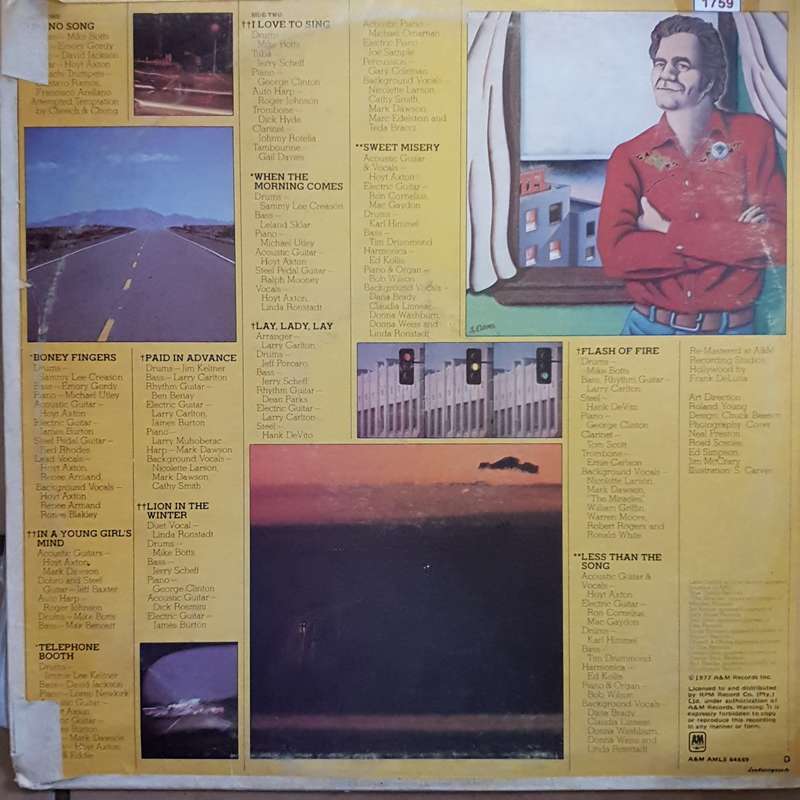 Hoyt Axton - Road Songs - Vinyl LP Record - Opened  - Very-Good- Quality (VG-)