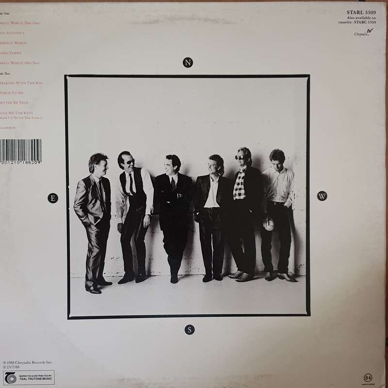 Huey Lewis and the News - Small World - Vinyl LP Record - Opened  - Very-Good+ Quality (VG+)