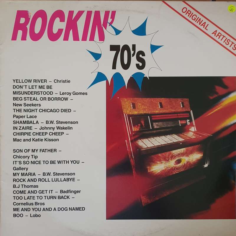 Rockin' 70's - Various - Original Artists- Vinyl LP Record - Opened  - Very-Good- Quality (VG-)