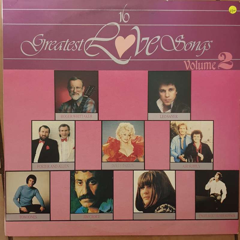 16  Greatest Love Songs - Vol 2 - Original Artists -  Vinyl LP Record - Very-Good+ Quality (VG+)