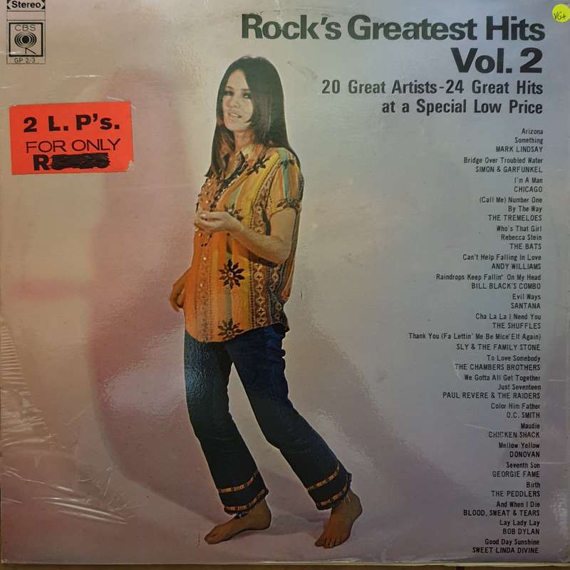 Rock's Greatest Hits - Vol 2 -  Double Vinyl LP Record - Very-Good+ Quality (VG+)