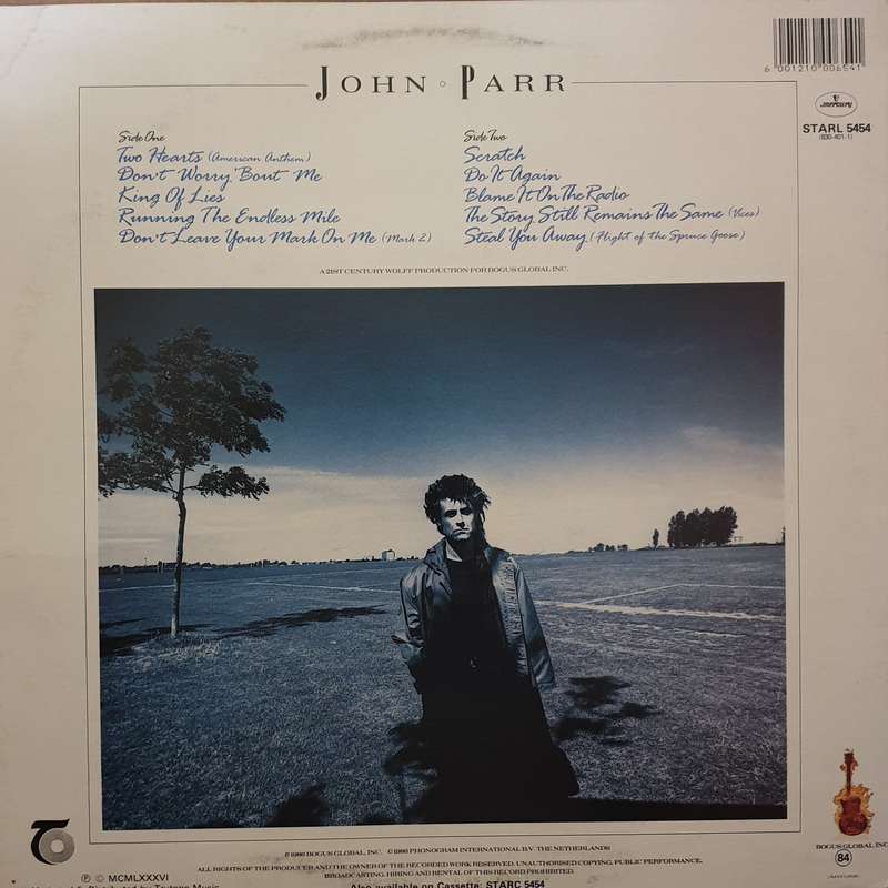 John Parr  Running The Endless Mile -  Vinyl LP Record - Very-Good+ Quality (VG+)