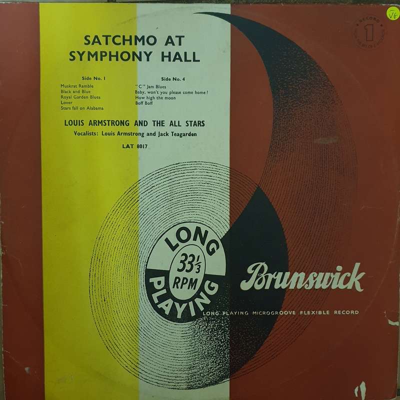 Louis Armstrong - Satchmo At Symphony Hall - Record 1  - Vinyl LP Record - Opened  - Very-Good- Q...
