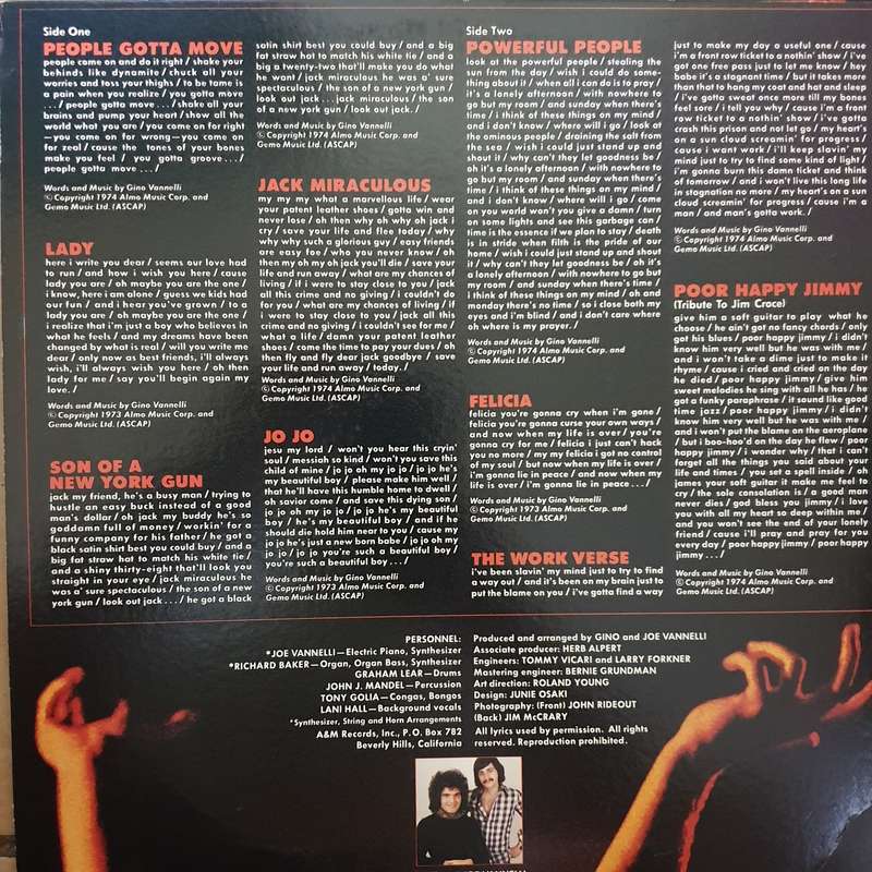 Gino Vannelli  Powerful People -  Vinyl LP Record - Very-Good+ Quality (VG+)