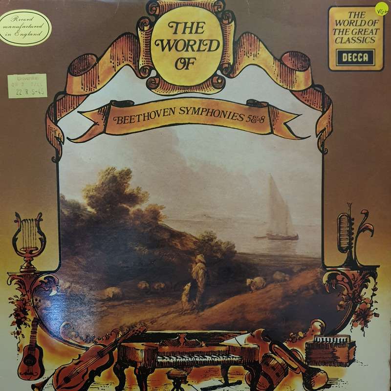The World Of Beethoven Symphonies 5&8 -  Vinyl LP Record - Very-Good+ Quality (VG+)