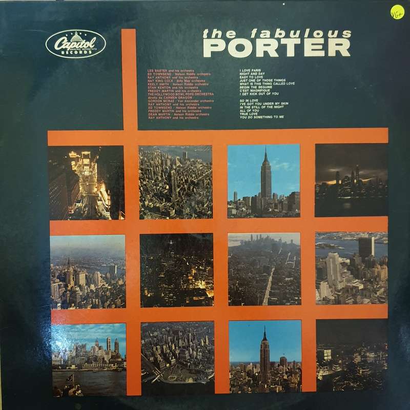 Cole Porter  The Fabulous Porter -  Vinyl LP Record - Very-Good+ Quality (VG+)