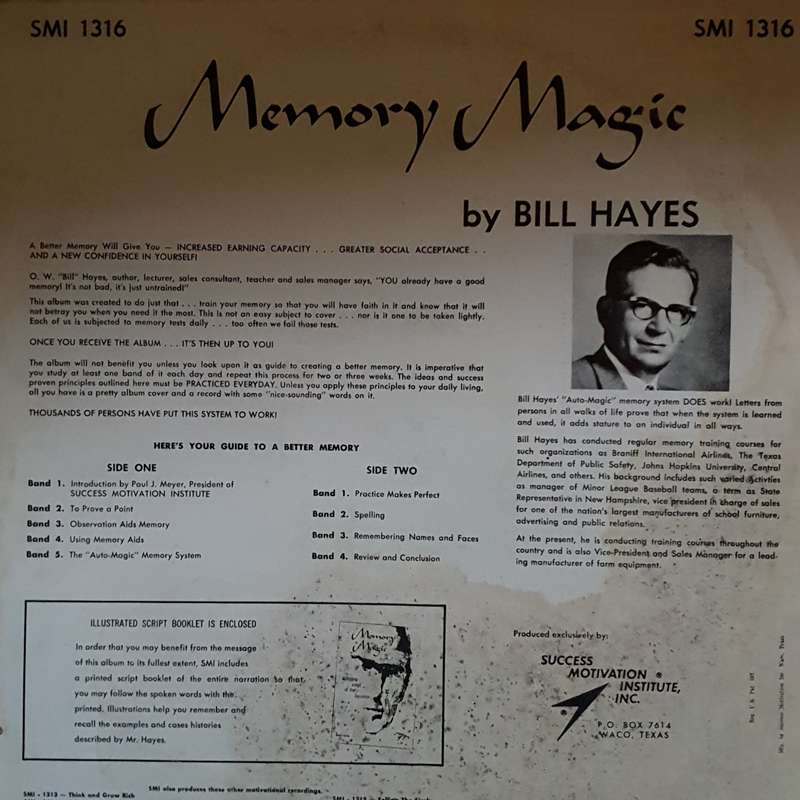 Bill Hayes - Memory Magic - Vinyl LP Record - Opened  - Very-Good Quality (VG)