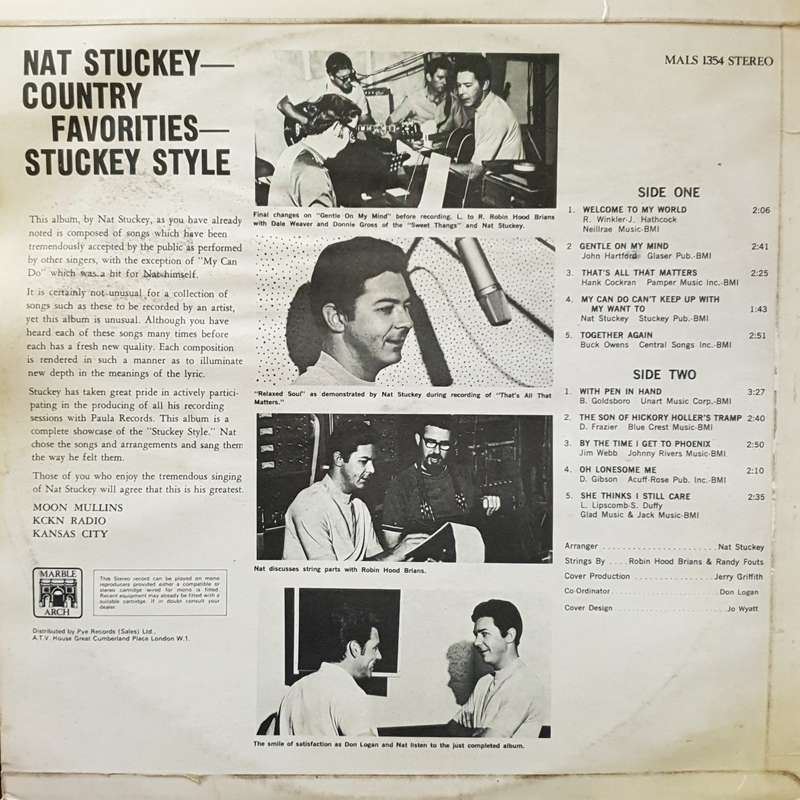 Nat Stuckey  Stuckey Style - Vinyl LP Record - Opened  - Very-Good Quality (VG)