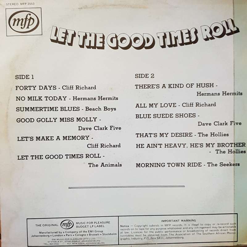 Let The Good Times Roll - Vinyl LP Record - Opened  - Good Quality (G)