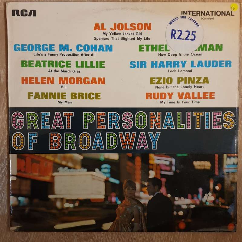 Great Personalities of Broadway - Vinyl LP Record - Opened  - Very-Good Quality (VG)