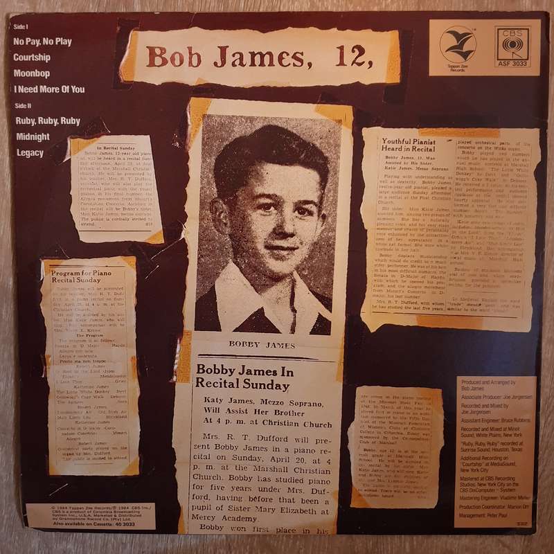 Bob James  - 12 - Vinyl LP Record  (VG+)