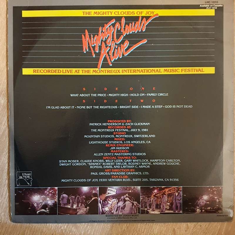 The Mighty Clouds Of Joy  MIghty Clouds Alive - Vinyl LP - Opened  - Very-Good+ Quality (VG+)