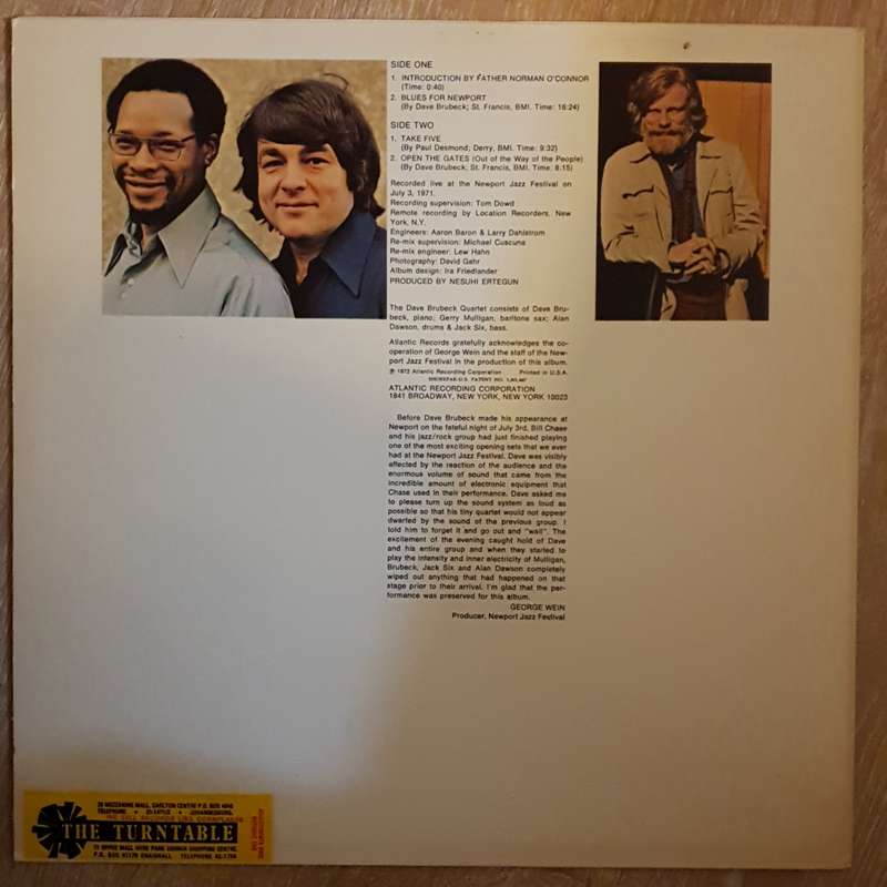 Dave Brubeck Quartet Featuring Gerry Mulligan, Alan Dawson, Jack Six  The Last Set At Newpo...