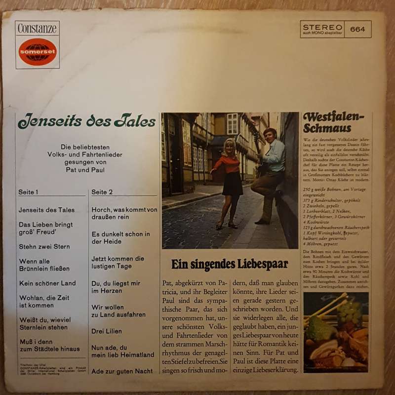 Pat & Paul  Jenseits Des Tales -  Vinyl LP Record - Very-Good+ Quality (VG+)