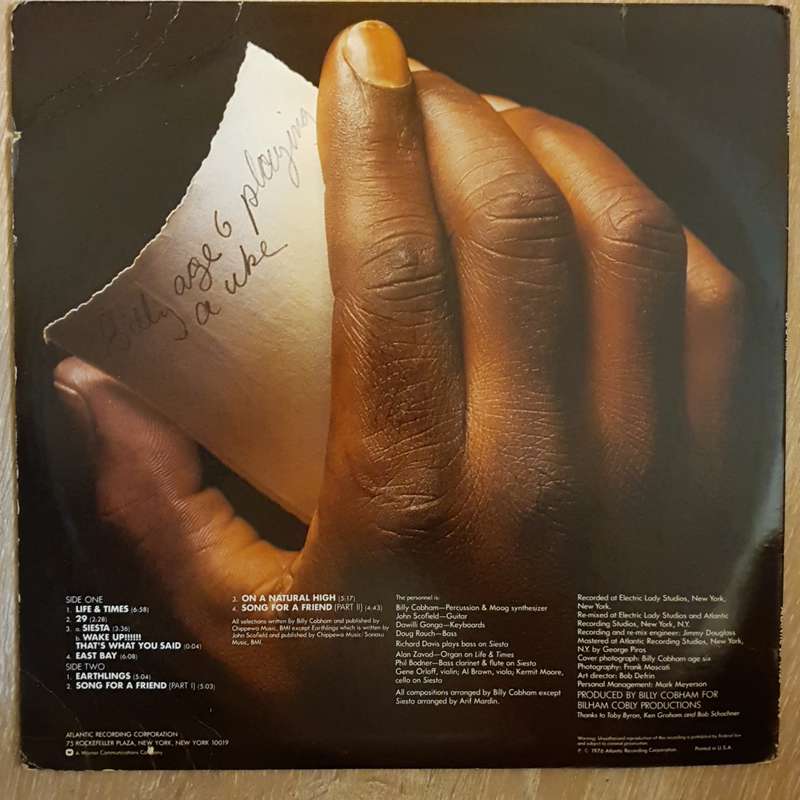 Billy Cobham  Life & Times -  Vinyl LP Record - Very-Good+ Quality (VG+)