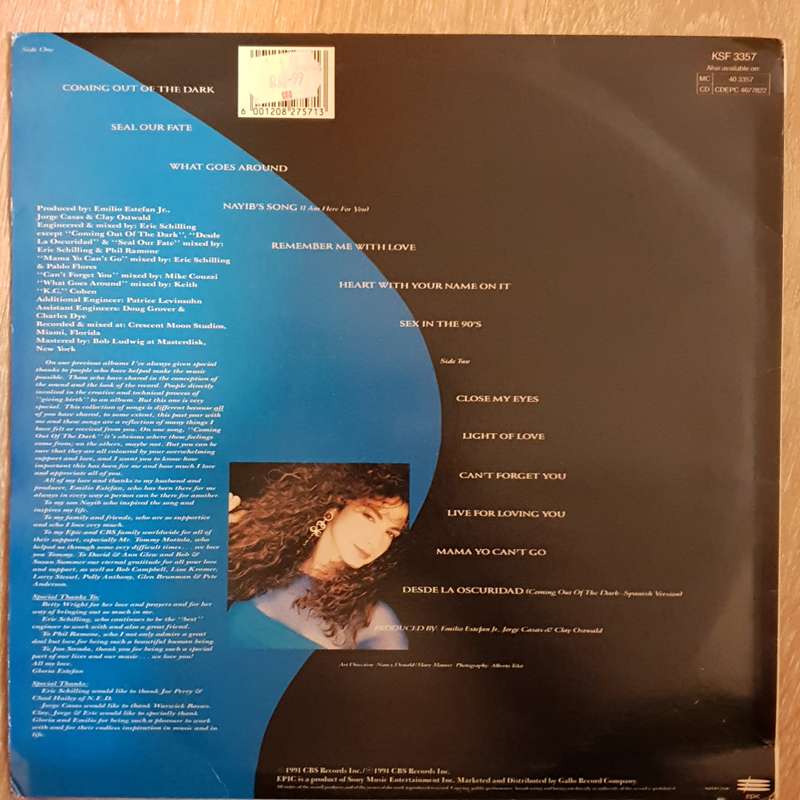 Gloria Estefan - Into The Light -  Vinyl LP Record - Very-Good+ Quality (VG+)