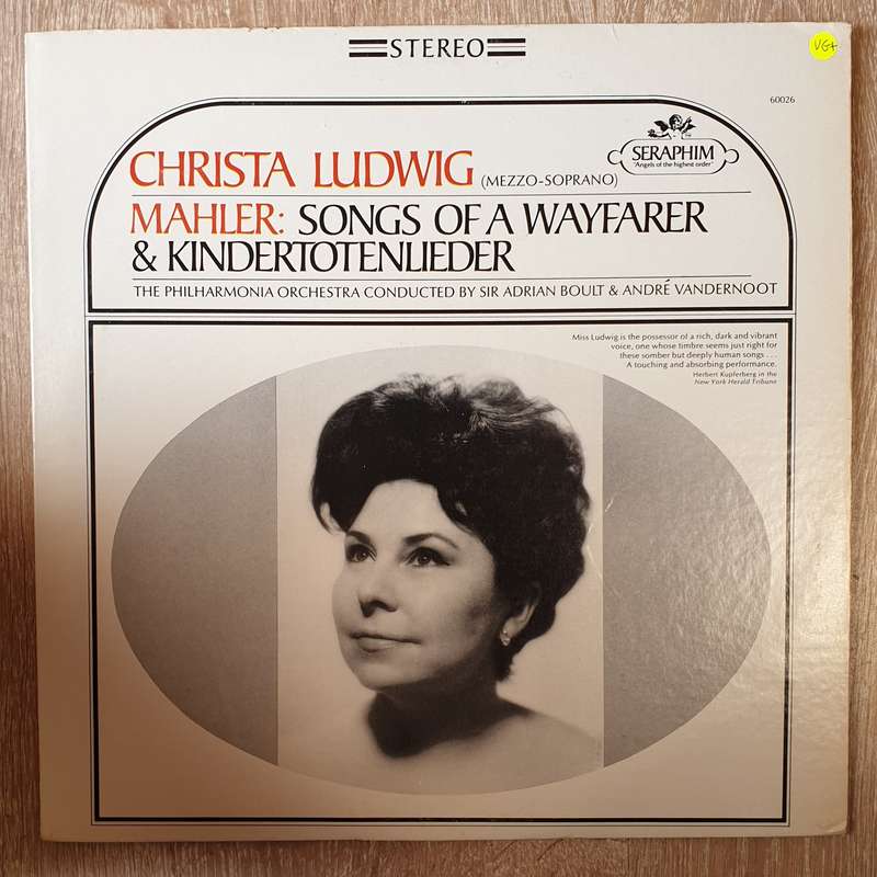 Christa Ludwig - Mahler - Philharmonia Orchestra, Sir Adrian Boult, André Vandernoot  Song...