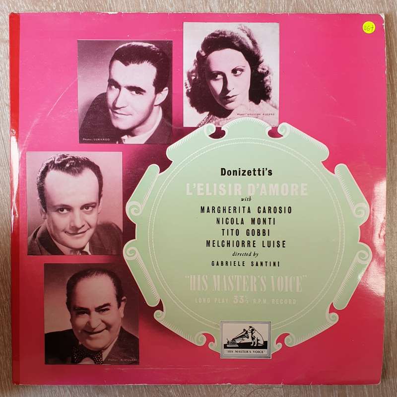 Donizetti  L'elisir D'amore - Record 1 of 2 - Vinyl LP Record - Very-Good+ Quality (VG+)